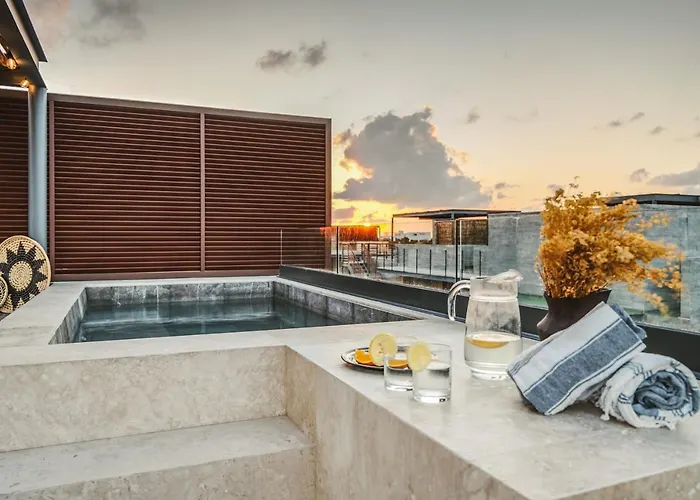 Luxury 2br Penthouse Private Pool Cenote Pensión Tulum