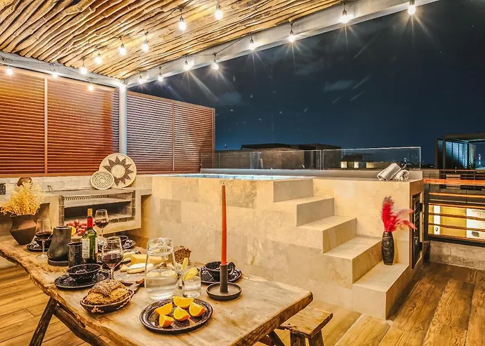 Luxury 2br Penthouse Private Pool Cenote Pensión Tulum
